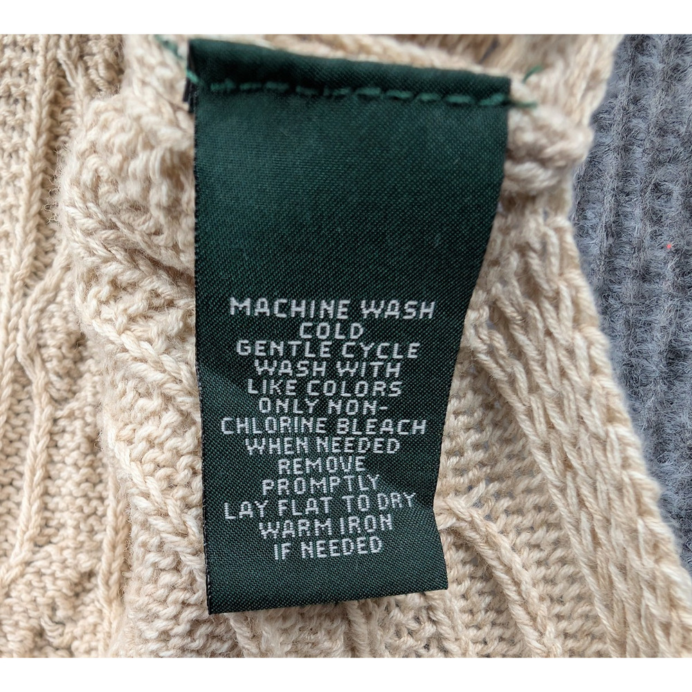 Ralph Lauren Cable Knit Sweater Womens Small Boat Neck Old Money Quiet Luxury - Picture 6 of 9